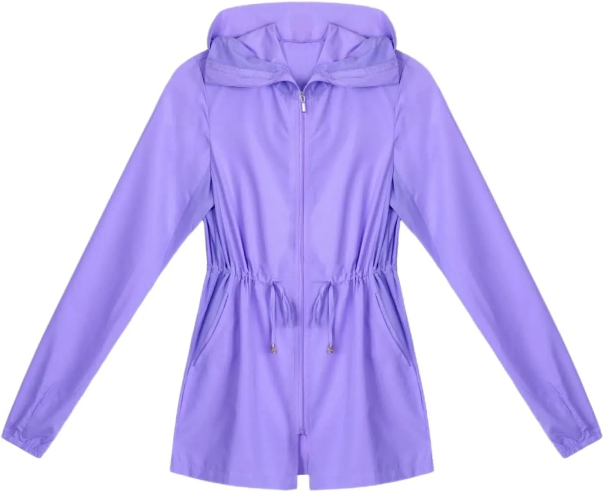 Womens sun protection clothing summer riding medium length hooded UV protection zipper sunscreen shirt