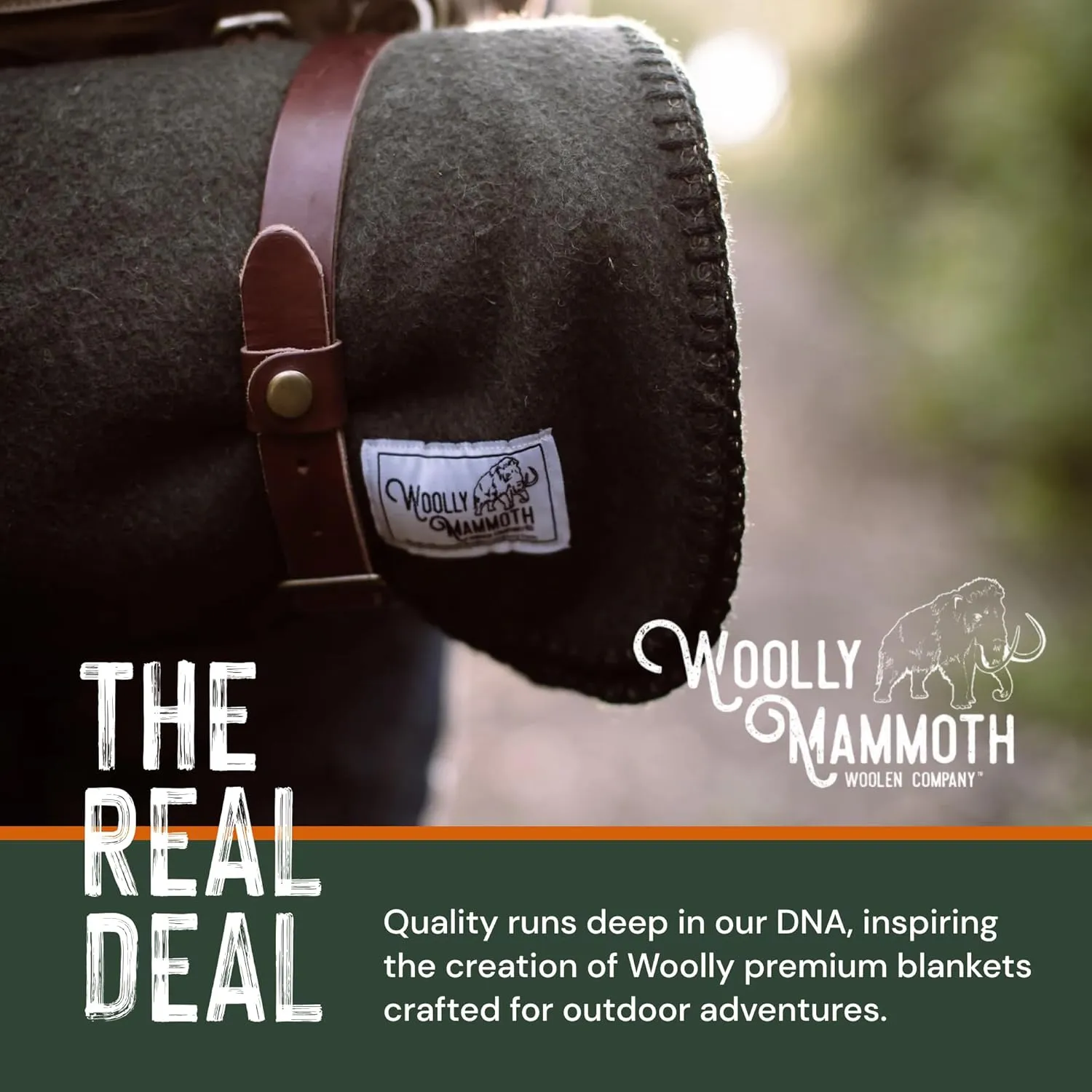 Woolly Mammoth Merino Wool Blanket - Large 66" x 90", 4LBS Camp Blanket | Thick Throw for Cold Weather, Emergency, Camping, Hiking, Survival, Army, Home, Outdoor, Twin Size Bed, Hunter Green