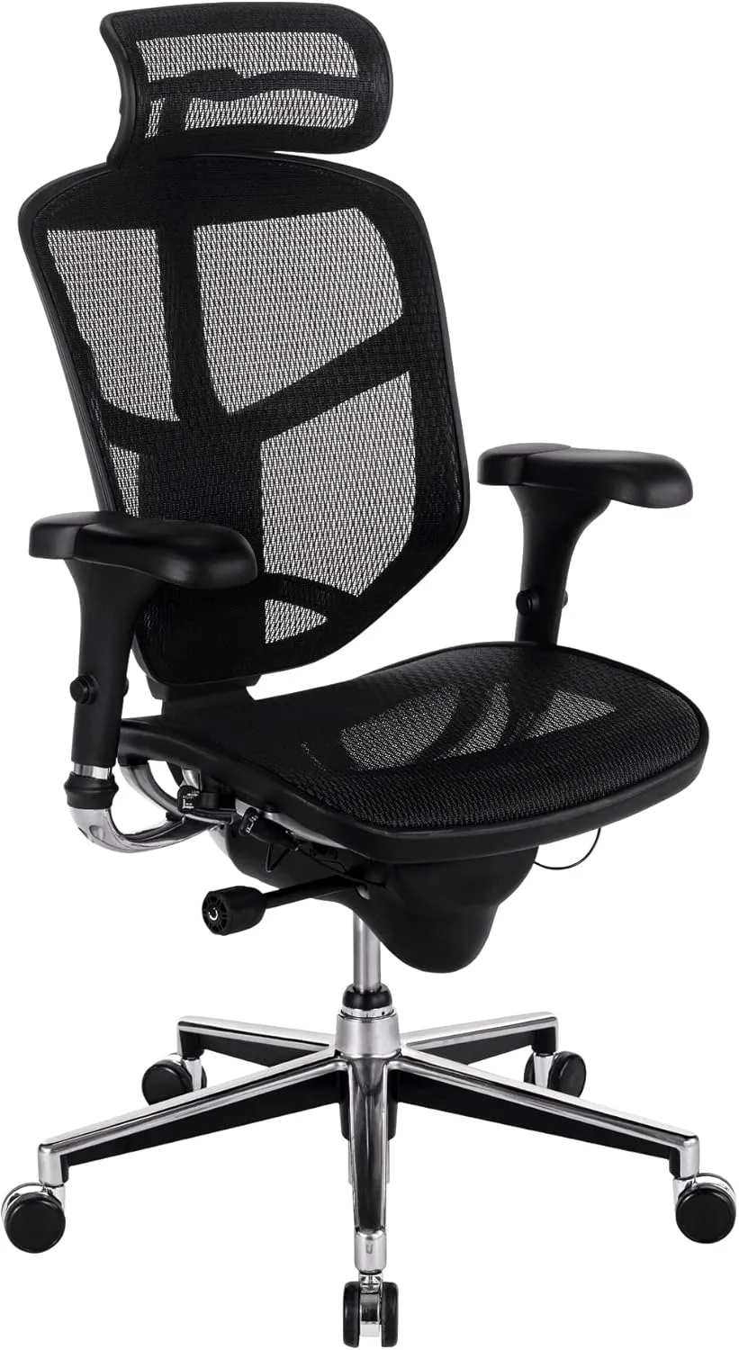 WorkPro® Quantum 9000 Series Ergonomic Mesh High-Back Executive Office Chair, Black, BIFMA Compliant