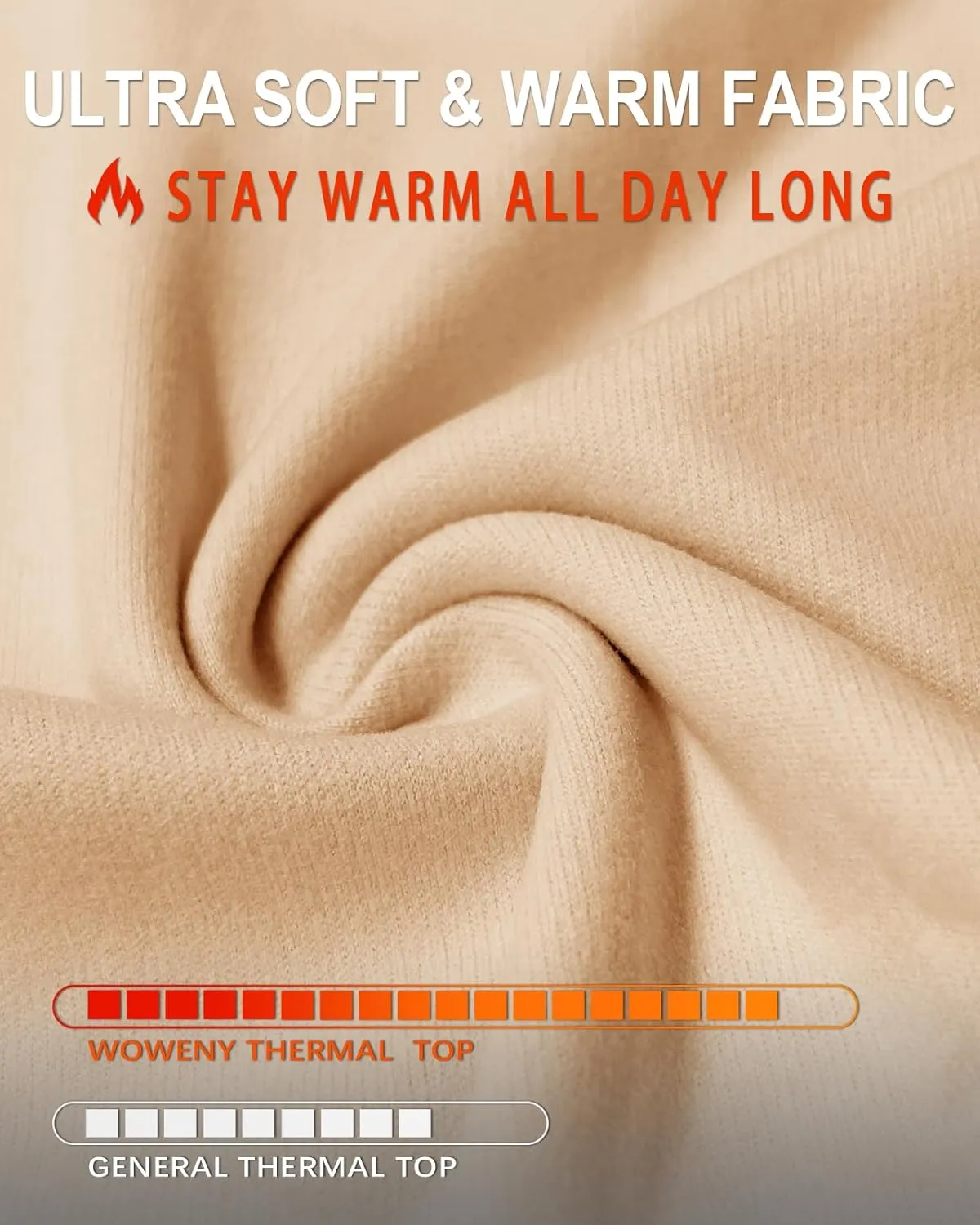 WOWENY Women's V Neck Long Sleeve Thermal Shirts Fleece Pullover Top Soft Base Layer Undershirts Basic Cold Weather