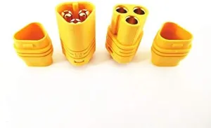 WST 10 Pairs MT60 3.5mm 3-wire 3-pole Bullet Connector Plug Set for RC ESC to Motor 10 Male Connectors & 10 Female Connectors