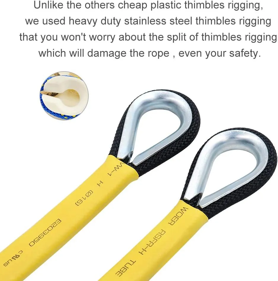 X XBEN Outdoor Climbing Rope 10M(32ft) 20M(64ft) 30M(96ft) 50M(160ft) 70M(230ft) 152M(500FT) 352M(1000FT) Static Rock Climbing Rope for Escape Rope Ice Climbing Equipment Fire Rescue Parachute