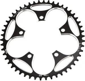YBEKI 110BCD Chainring - CNC Machined 7075-T6 Aluminum Narrow-Wide Chainwheel for Road Bikes (36-58T Options) | 8-12 Speed Compatible | Ultra-Lightweight | Anti-Drop Design ﻿ (Black/Red)