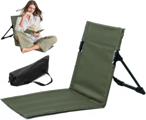 Yeory Beach Lounge Chair Folding Beach Chair Breathable Stable Portable Beach Chair with Sponge Filling & Mesh Pocket Lightweight Soft Sturdy Folding Floor Chair for Fishing, Barbecues, Hiking, (