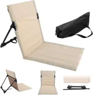 Yeory Beach Lounge Chair Folding Beach Chair Breathable Stable Portable Beach Chair with Sponge Filling & Mesh Pocket Lightweight Soft Sturdy Folding Floor Chair for Fishing, Barbecues, Hiking, (