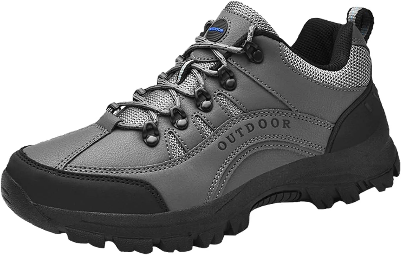 YUKTOPA Men's Waterproof Hiking Shoes Breathable Anti Slip Ankle Booties Durable Hiking Trekking Trails Shoes