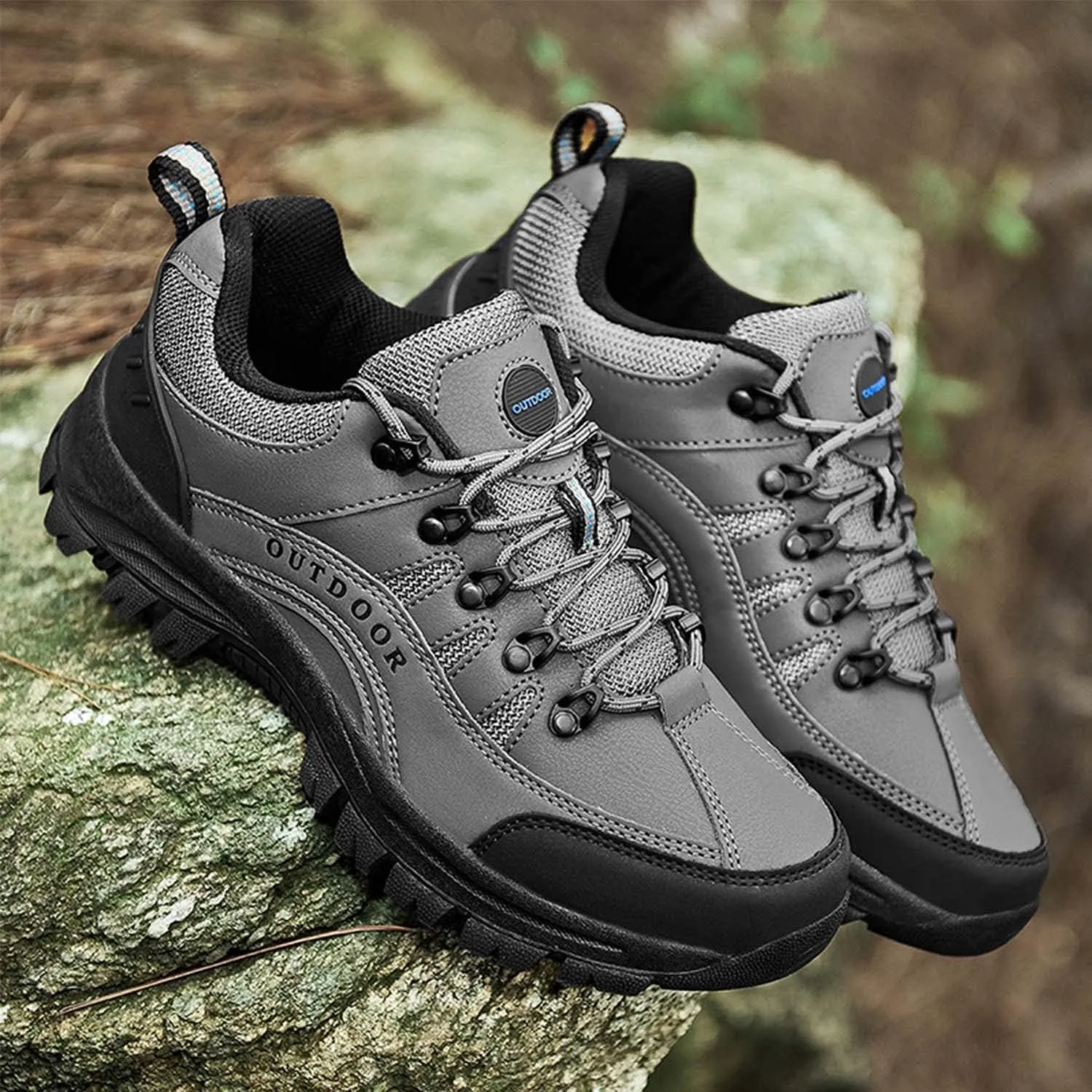YUKTOPA Men's Waterproof Hiking Shoes Breathable Anti Slip Ankle Booties Durable Hiking Trekking Trails Shoes