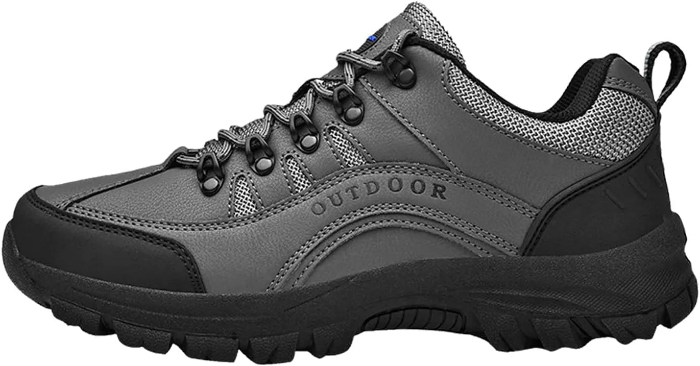 YUKTOPA Men's Waterproof Hiking Shoes Breathable Anti Slip Ankle Booties Durable Hiking Trekking Trails Shoes