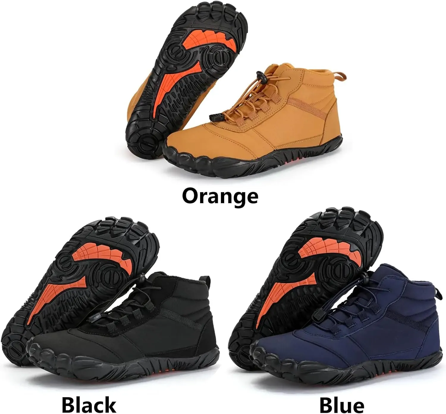 Zeberfi Men Women Warm Lined Snow Boots Winter Trekking Anti-Slip Waterproof Backpacking Boots for Unisex Casual Lightweight Outdoor Hiking Ankle Boot