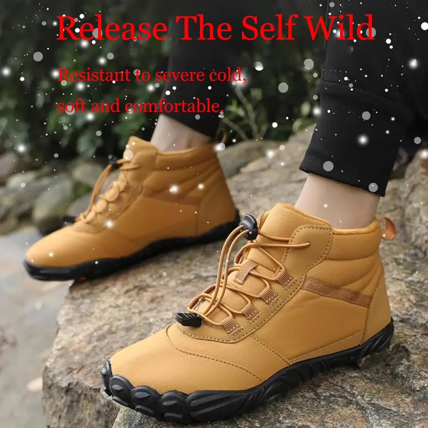 Zeberfi Men Women Warm Lined Snow Boots Winter Trekking Anti-Slip Waterproof Backpacking Boots for Unisex Casual Lightweight Outdoor Hiking Ankle Boot