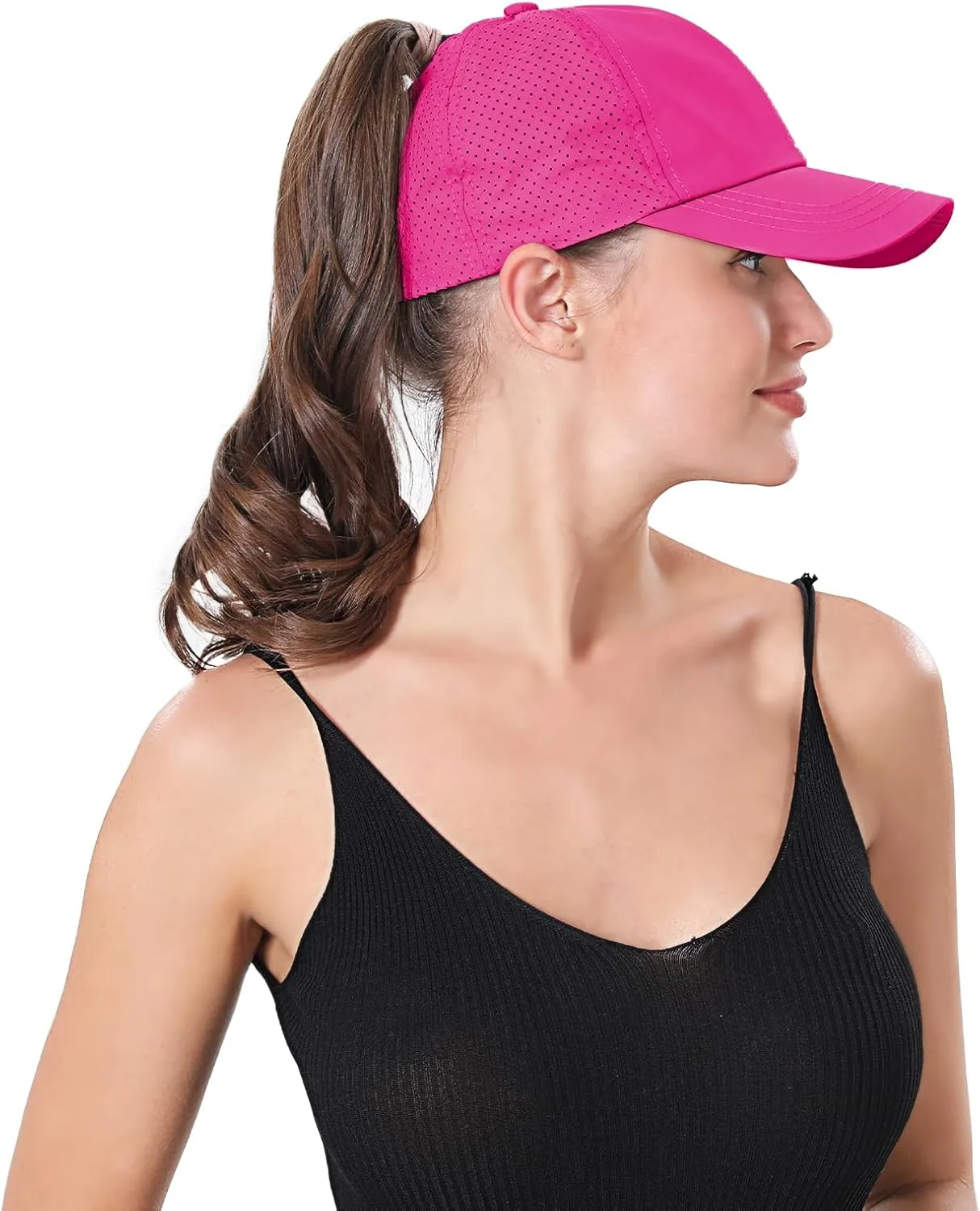 ZTL Women's High Ponytail Baseball Cap Performance Running Hat Quick Dry Mesh Sports Cap Unstructured Dad Trucker Hats