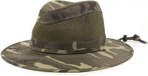 Zylioo XXL Oversize Safari Sun Hat with Wide Brim,Large Mesh Fishing Hat,Sun Protection Summer Hat for Hiking,Camping