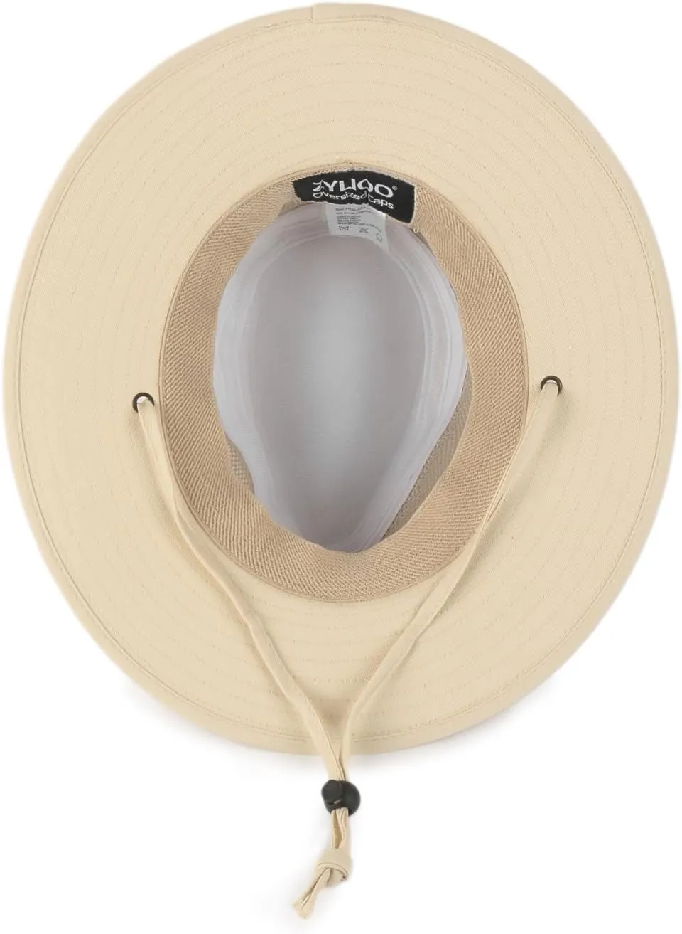 Zylioo XXL Oversize Safari Sun Hat with Wide Brim,Large Mesh Fishing Hat,Sun Protection Summer Hat for Hiking,Camping